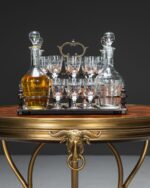 Antika Tantalus, Likör Seti, Fransa, 1900'ler - Görsel 4