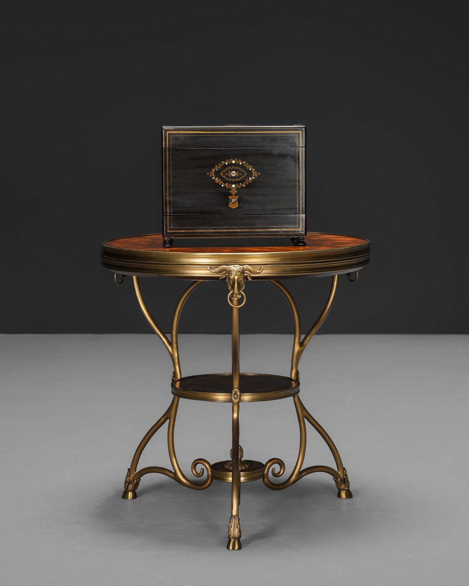 Antika Tantalus, Likör Seti, Fransa, 1900'ler - Görsel 3