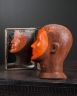 Antika triptik berber aynası, Fransa, 1900'lerin başları - Kod 4295