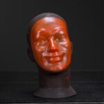 Plastik Turuncu Kafa Heykeli - Kod 4340