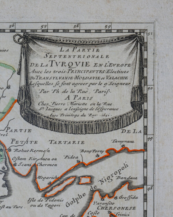 "Türk İmparatorluğu Balkanlar 1651" Harita - Kod 3984