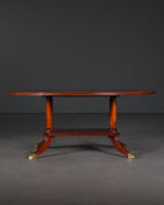 Burr Walnut Oval Sehpa | Alt Raflı Ceviz Orta Sehpa - Görsel 2