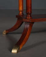 Burr Walnut Oval Sehpa | Alt Raflı Ceviz Orta Sehpa - Görsel 3