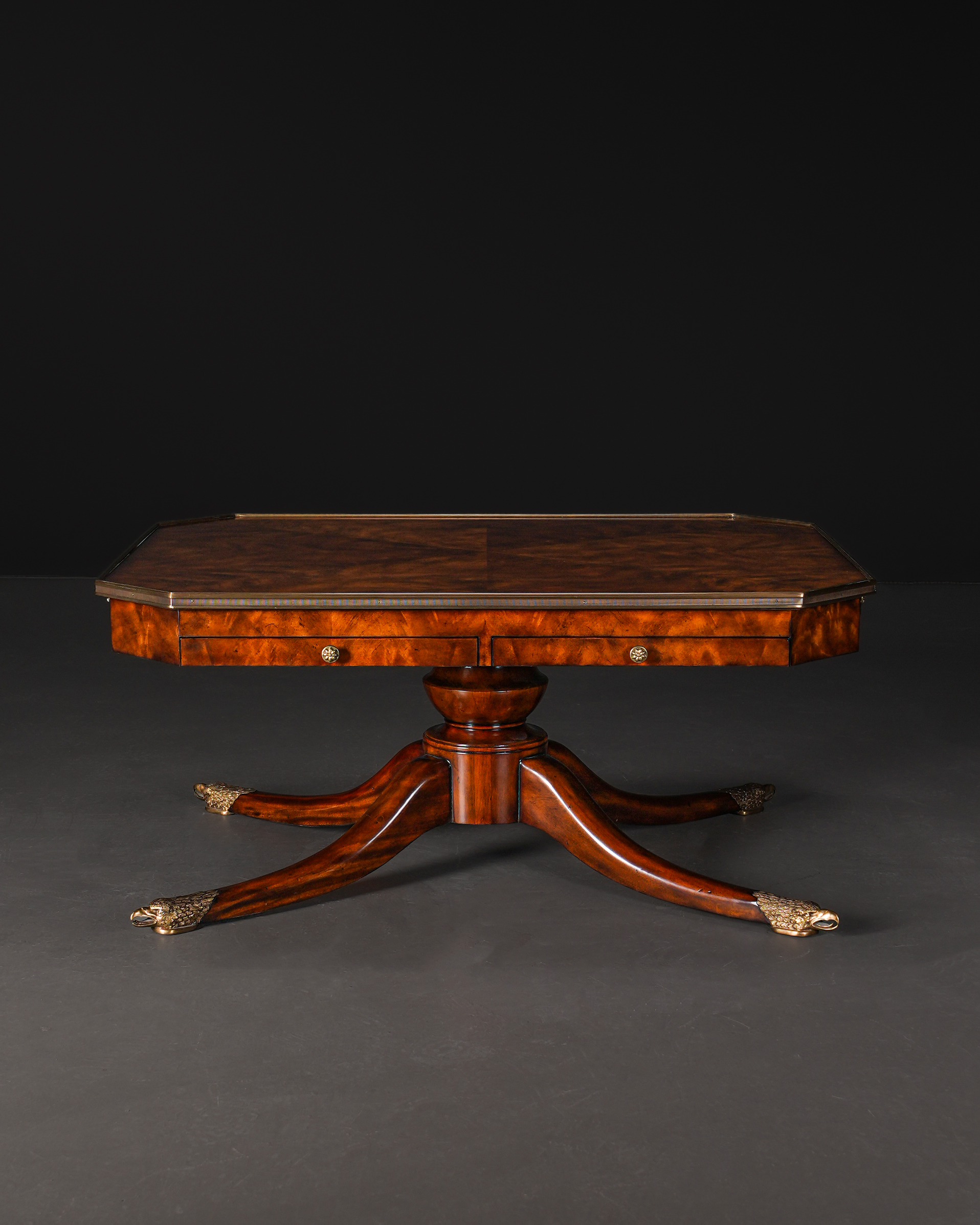 4435_1 Theodore Alexander Kartal Ayaklı ve Sürgü Tablalı Sehpa - Görsel 1