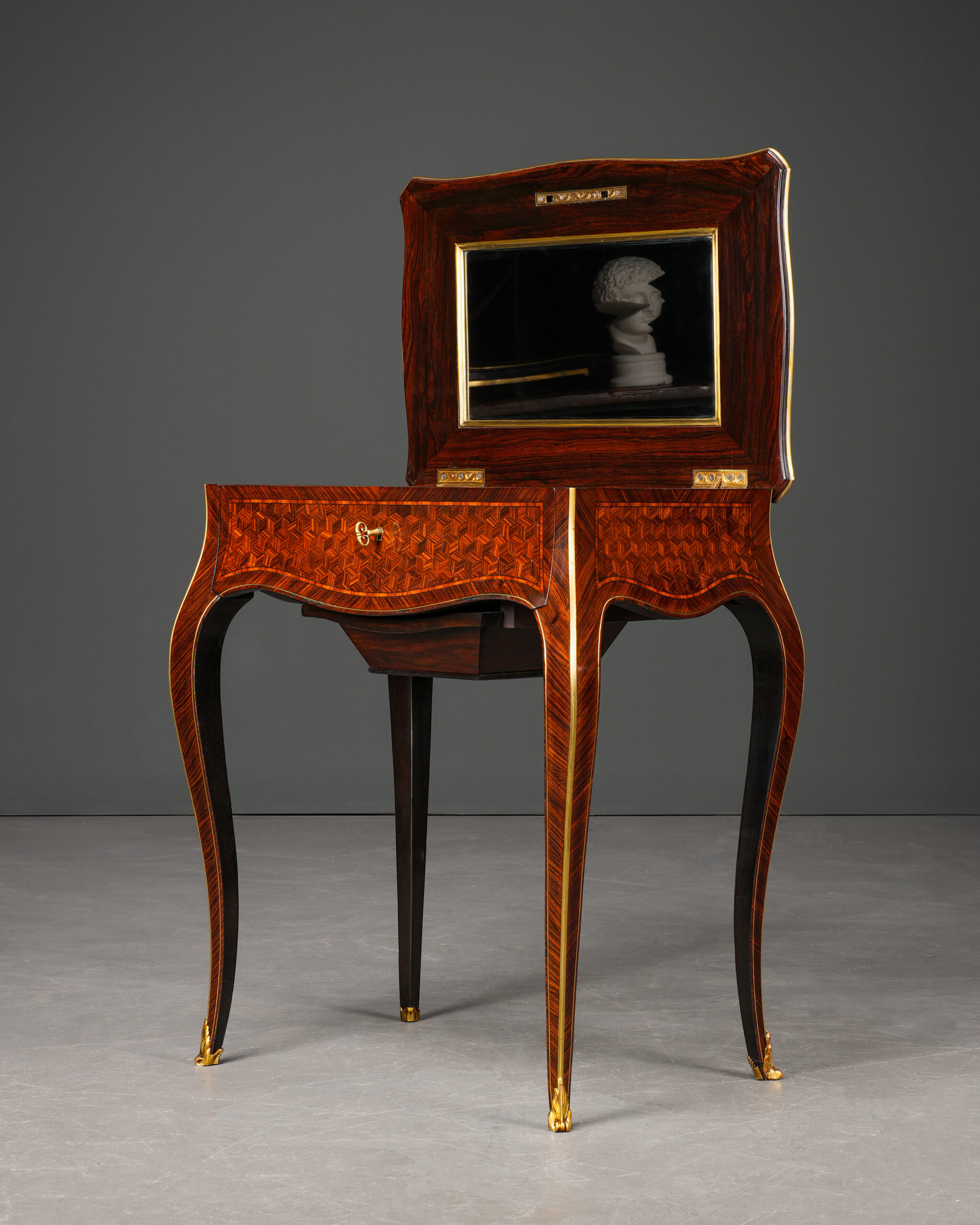 Tahan İmzalı Fransız Antika Dikiş Masası, 1870'ler.