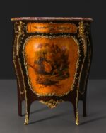 Bronz Aplikeli Vernis Martin Antika Bahü, Fransa, 19. Yüzyıl Sonu