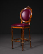 Pirinç Detaylı Vintage Bar Sandalyeleri - Beşli Set - Görsel 4