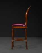 Pirinç Detaylı Vintage Bar Sandalyeleri - Beşli Set - Görsel 5