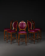 Pirinç Detaylı Vintage Bar Sandalyeleri - Beşli Set