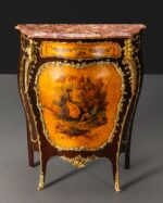 Bronz Aplikeli Vernis Martin Antika Bahü, Fransa, 19. Yüzyıl Sonu - Görsel 5