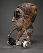 Pilot Gözlüğü ve Kulaklıklı Uçuş Başlığı - II Dünya Savaşı, Kuzey Afrika Cephesi, Alman Ordusu - Görsel 2