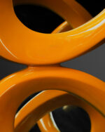 Turuncu Space Age Dikey Aynalar - Çift, İtalya, 1970'ler - Görsel 4