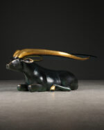 Bronz Antilop Sehpa - İtalya - 1980'ler - Görsel 6