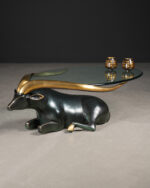 Bronz Antilop Sehpa - İtalya - 1980'ler