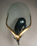 Bronz Antilop Sehpa - İtalya - 1980'ler - Görsel 4