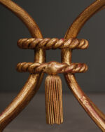 Halat ve Püskül Süslemeli Pirinç Sehpa, İtalya - Görsel 4