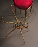 Halat ve Püskül Süslemeli Pirinç Sehpa, İtalya - Görsel 2