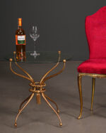 Halat ve Püskül Süslemeli Pirinç Sehpa, İtalya