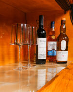 Renkli Çizgili Cam Kadehler - çift - Görsel 2