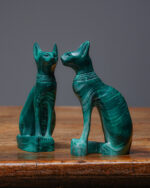 Mısır Tanrıça Kedisi Bastet Heykelleri - Çift