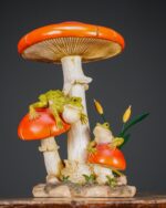 Kurbağa Figürlü Mantar Heykel - Görsel 2