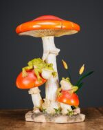 Kurbağa Figürlü Mantar Heykel