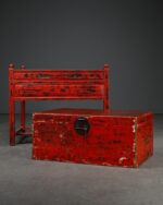 "Shanxi" Sandıklı Kırmızı Çin Konsol - Görsel 3