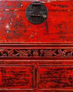 "Shanxi" Sandıklı Kırmızı Çin Konsol - Görsel 4