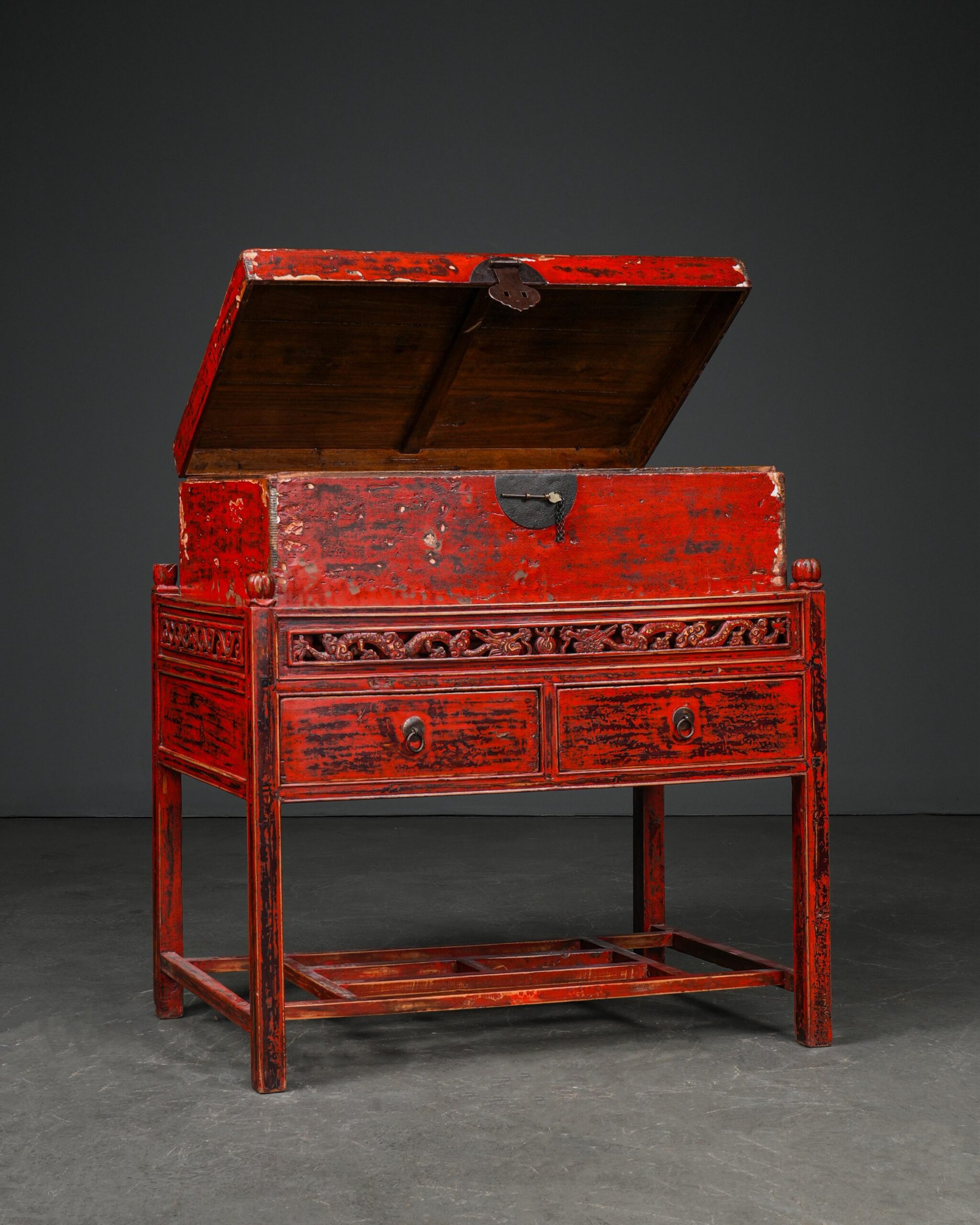 "Shanxi" Sandıklı Kırmızı Çin Konsol