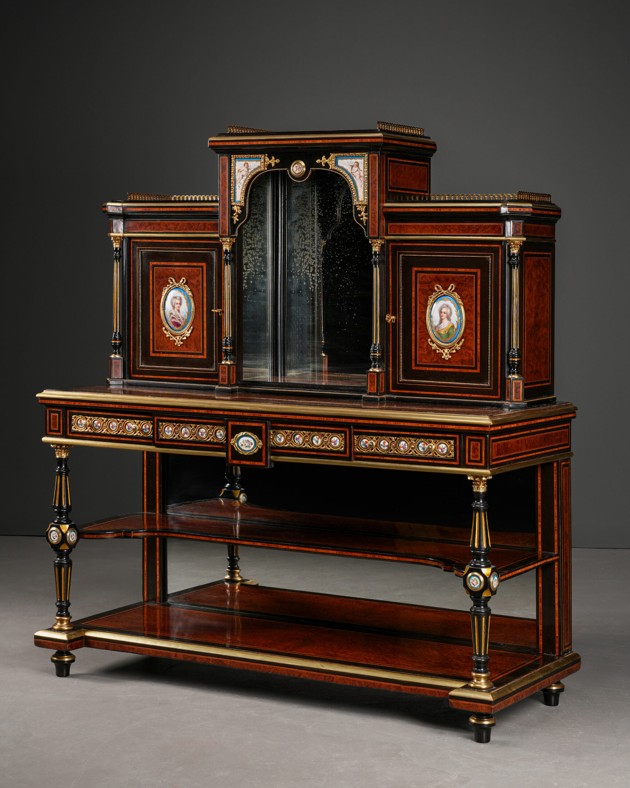 4489_1 Antika Victorian Bonheur du Jour - 19. Yüzyıl Sonları - Görsel 1