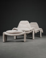 Saporiti P60 Lounge Chairs and Ottoman | Vittorio Introini, İtalya, 1970’ler - Görsel 2