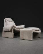 Saporiti P60 Lounge Chairs and Ottoman | Vittorio Introini, İtalya, 1970’ler - Görsel 6