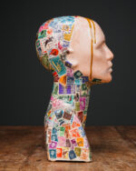 Stamp Head – Pul Kolaj Büst Heykel - Görsel 3