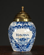 Delft Blue and White "Havana" Tobacco Jar - 19. yüzyıl, Hollanda