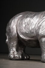 Metal Görünümlü Gergedan Heykeli - Görsel 7