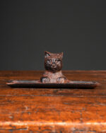 Kedi Figürlü Ahşap Tabak - Görsel 2