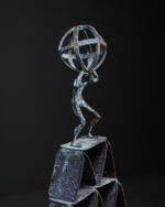 Atlas Figürlü Metal Heykel - Hollanda - Görsel 3