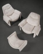 Saporiti P60 Lounge Chairs and Ottoman | Vittorio Introini, İtalya, 1970’ler - Görsel 3