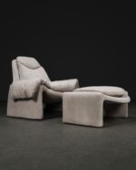 Saporiti P60 Lounge Chairs and Ottoman | Vittorio Introini, İtalya, 1970’ler - Görsel 5