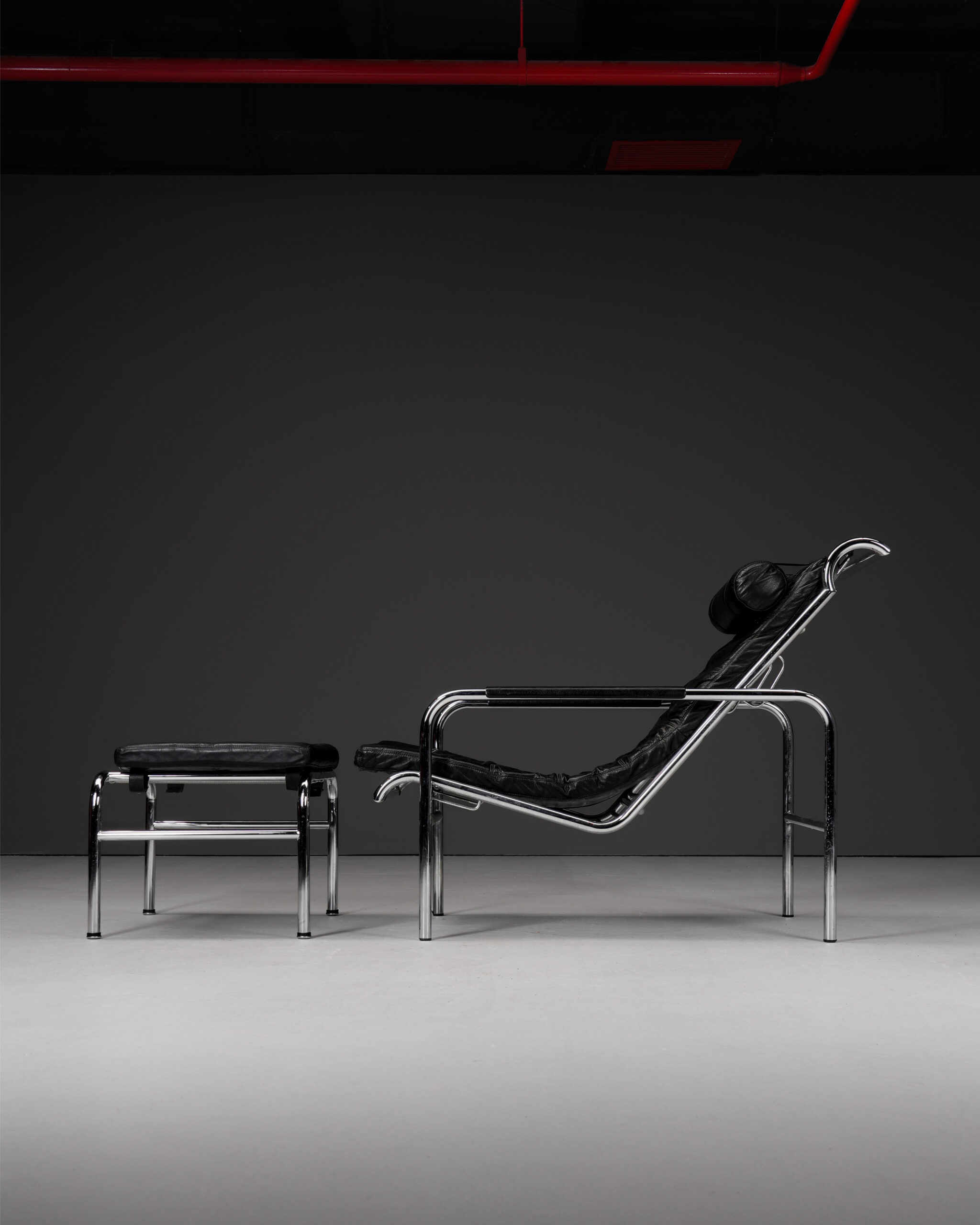 Genni Lounge Chair & Ottoman, 1980's