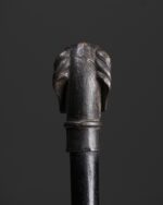 Tazı Başlı Bronz Baston - Görsel 7