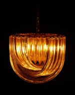 "Venini Triedri Chandelier" Stilinde Murano Avize - Görsel 2