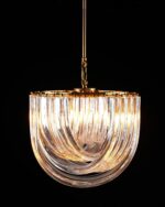 "Venini Triedri Chandelier" Stilinde Murano Avize - Görsel 8