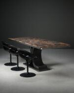Rainforest Brown Mermer Tablalı Büyük Masa - Görsel 4
