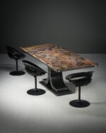 Rainforest Brown Mermer Tablalı Büyük Masa - Görsel 9
