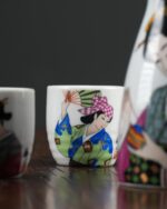 Japon Porselen Sake Seti - Görsel 3