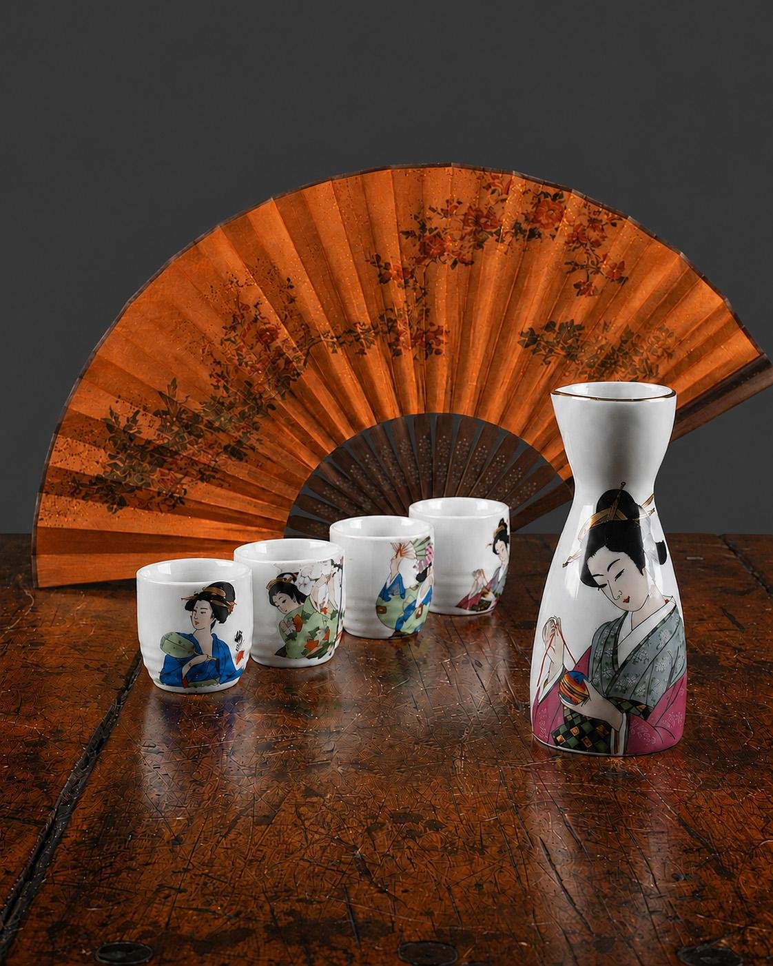 Japon Porselen Sake Seti
