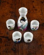 Japon Porselen Sake Seti - Görsel 4