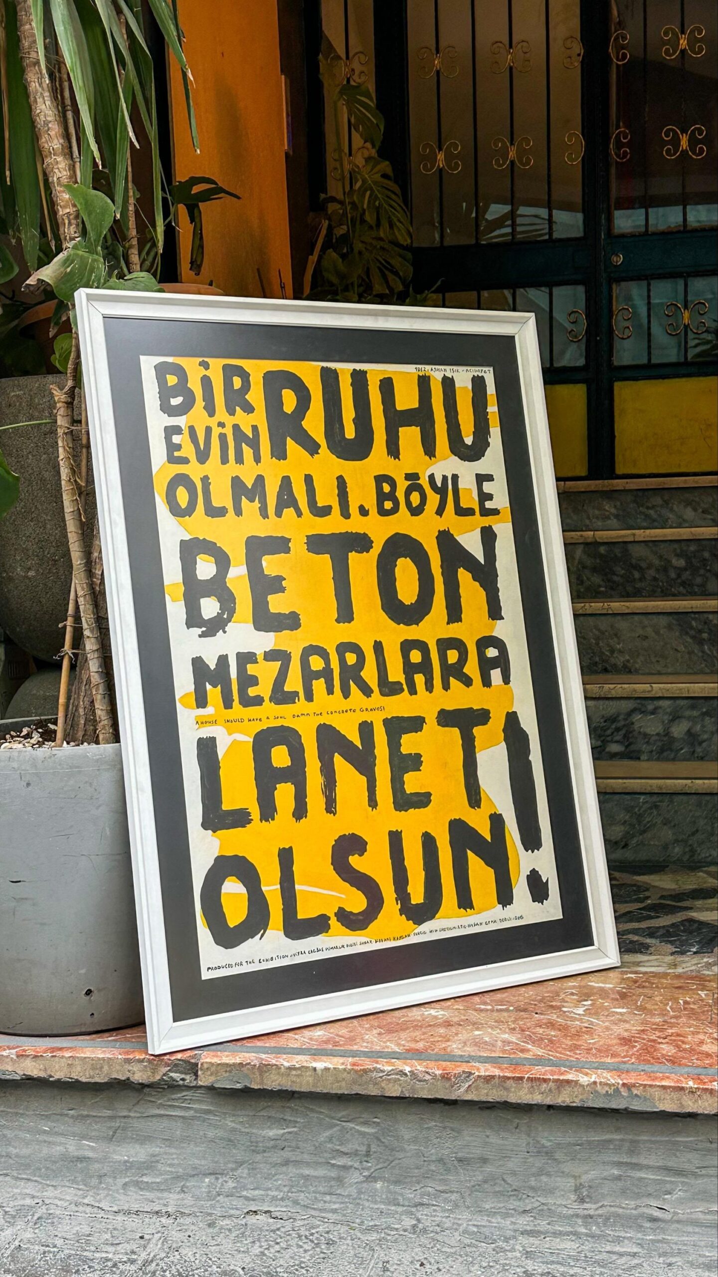 "Dikkat! Kaygan Zemin" Sergisinden Poster - Hasan Cenk Dereli, 2015