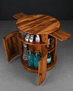 360° Dönen Silindir Bar Dolap - Görsel 5